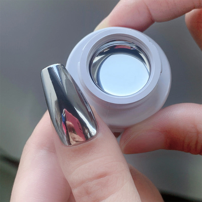 Silbernes Metallic-Nagelgel