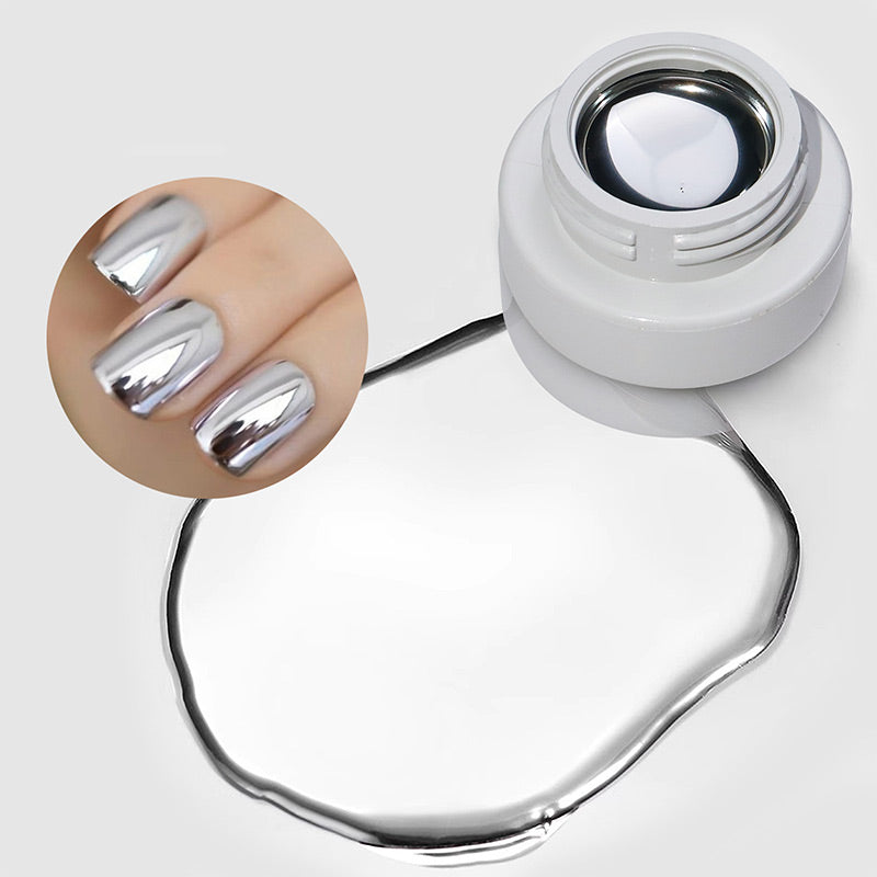 Silbernes Metallic-Nagelgel