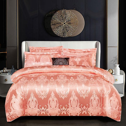 🔥Kostenloser Versand🔥Luxuriöse Satin-Jacquard-Bettwäsche in 4-teiliger Ausführung