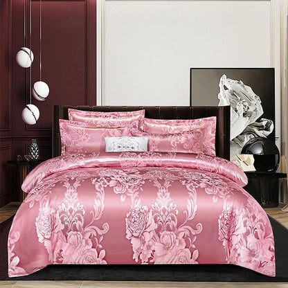 🔥Kostenloser Versand🔥Luxuriöse Satin-Jacquard-Bettwäsche in 4-teiliger Ausführung