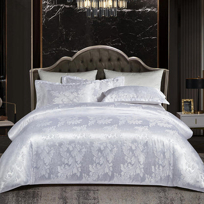 🔥Kostenloser Versand🔥Luxuriöse Satin-Jacquard-Bettwäsche in 4-teiliger Ausführung