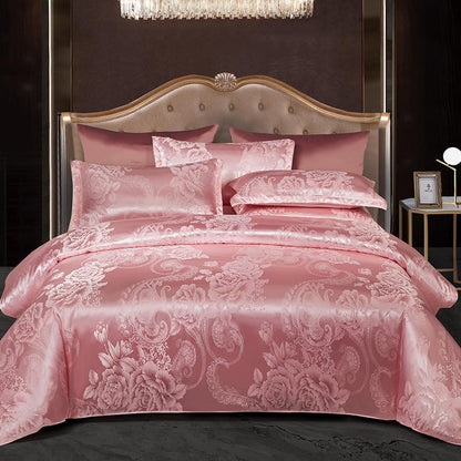 🔥Kostenloser Versand🔥Luxuriöse Satin-Jacquard-Bettwäsche in 4-teiliger Ausführung