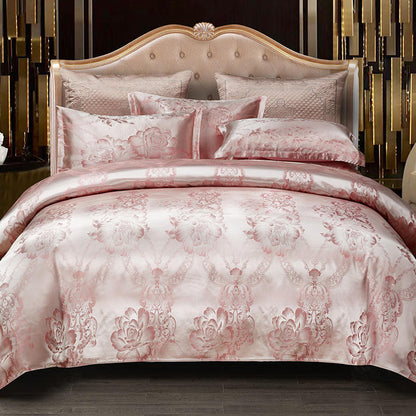 🔥Kostenloser Versand🔥Luxuriöse Satin-Jacquard-Bettwäsche in 4-teiliger Ausführung