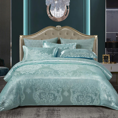 🔥Kostenloser Versand🔥Luxuriöse Satin-Jacquard-Bettwäsche in 4-teiliger Ausführung