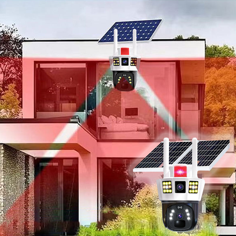 ✨🎥360° Smart Solar-Überwachungskamera mit Drei-Bildschirm-Überwachung🔥