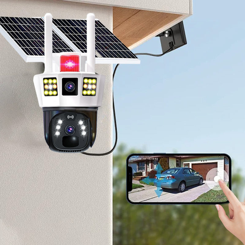 ✨🎥360° Smart Solar-Überwachungskamera mit Drei-Bildschirm-Überwachung🔥