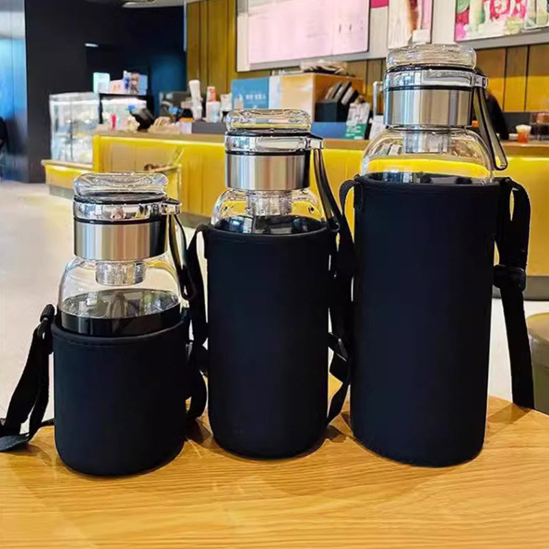 Tragbare Glaswasserflaschen mit großem Fassungsvermögen