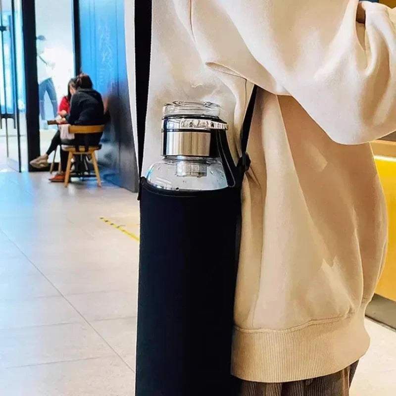 Tragbare Glaswasserflaschen mit großem Fassungsvermögen