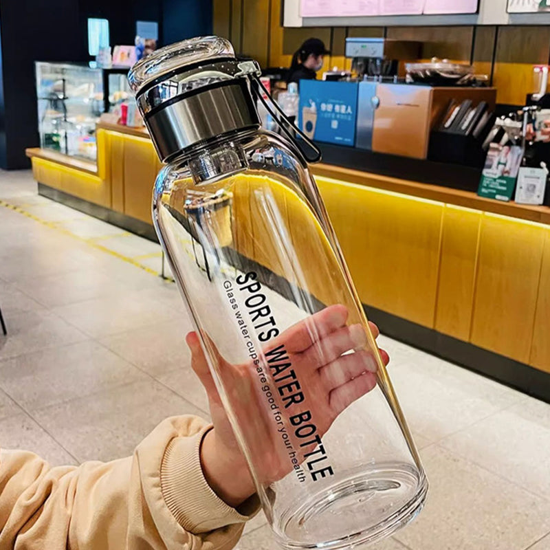 Tragbare Glaswasserflaschen mit großem Fassungsvermögen