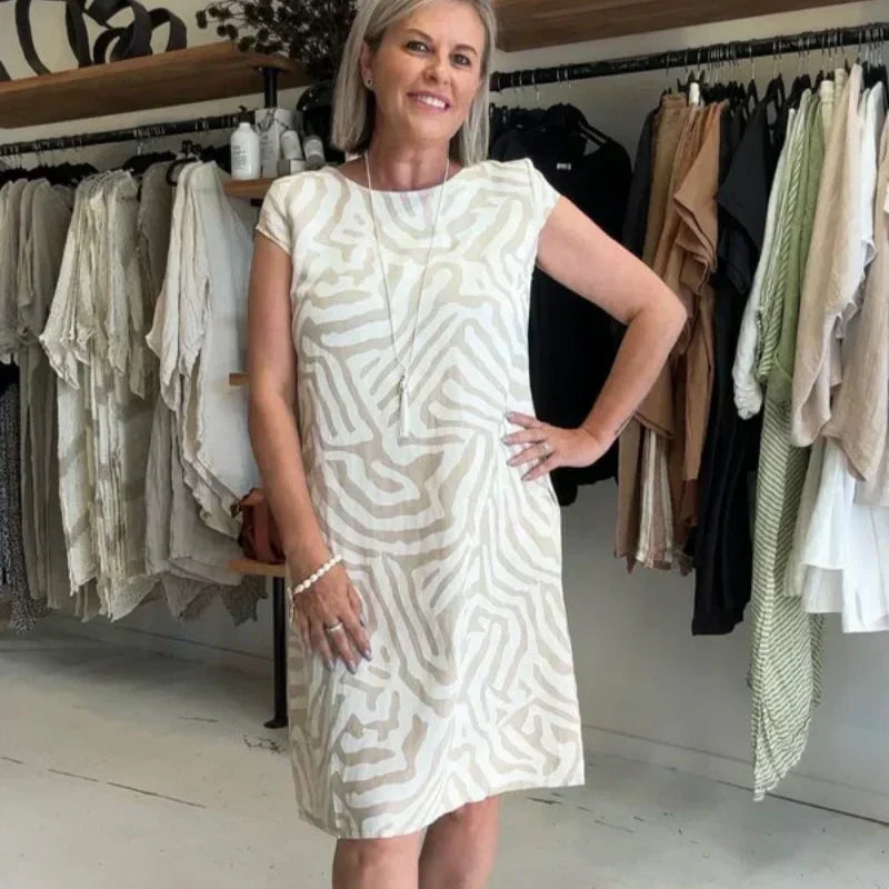 ✨2025 Sommerschlussverkauf-Lässiges Boho-Vintage-Kleid mit Print💃