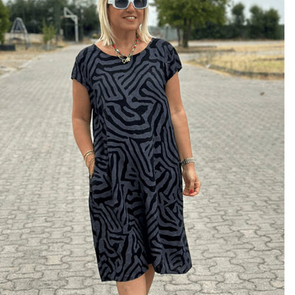 ✨2025 Sommerschlussverkauf-Lässiges Boho-Vintage-Kleid mit Print💃
