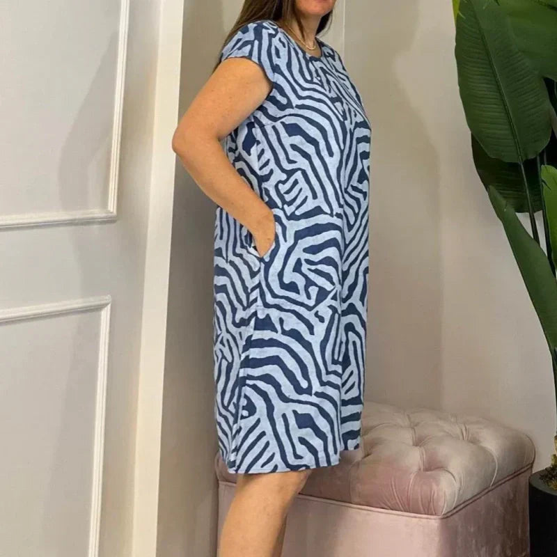 ✨2025 Sommerschlussverkauf-Lässiges Boho-Vintage-Kleid mit Print💃