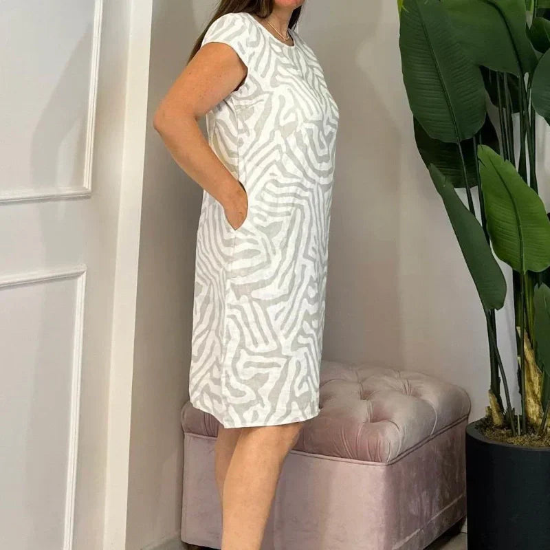 ✨2025 Sommerschlussverkauf-Lässiges Boho-Vintage-Kleid mit Print💃