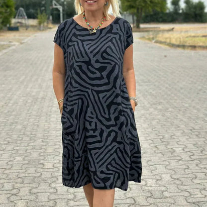 ✨2025 Sommerschlussverkauf-Lässiges Boho-Vintage-Kleid mit Print💃