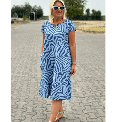 ✨2025 Sommerschlussverkauf-Lässiges Boho-Vintage-Kleid mit Print💃