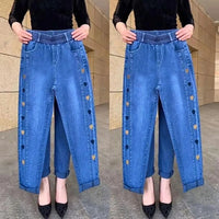 ✨2025Neue Ankunft✨👖Damen Hochelastische Jeans Mit Herz-Muster Stickere💥