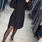 56%Rabatte💥Schlichtes, elegantes, sexy, seidiges Langarmkleid🌸