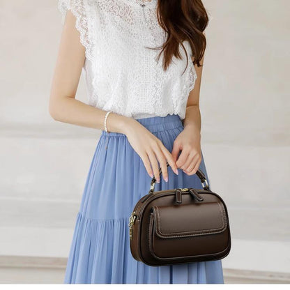 【🎊Produse noi 30% reducere】👜Elegant Double Layer Wide Strap Crossbody Handtasche