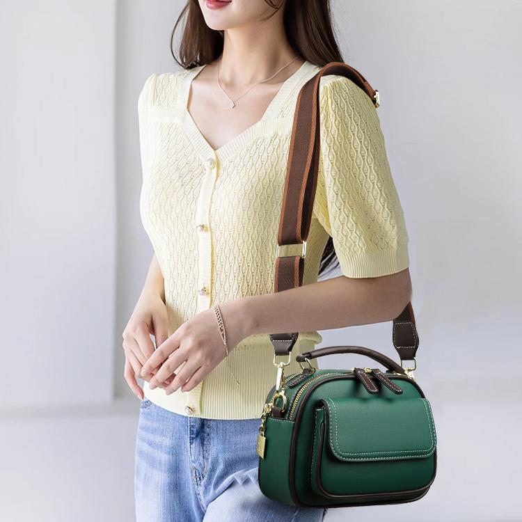【🎊Produse noi 30% reducere】👜Elegant Double Layer Wide Strap Crossbody Handtasche