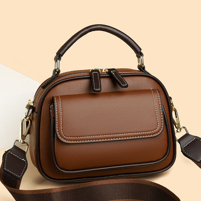 【🎊Produse noi 30% reducere】👜Elegant Double Layer Wide Strap Crossbody Handtasche