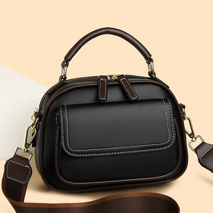 【🎊Produse noi 30% reducere】👜Elegant Double Layer Wide Strap Crossbody Handtasche