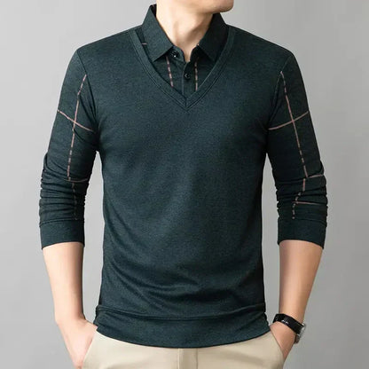 🎁Gefälschtes zweiteiliges warmes Oberteil mit Revers für Herren👖