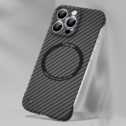 Magnetische drahtlose Aufladung Carbonfaser Handytasche📱