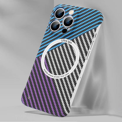 Magnetische drahtlose Aufladung Carbonfaser Handytasche📱