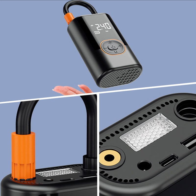 🌸Herbstschlussverkauf🌸Multifunktionaler tragbarer Autoreifenfüller mit Licht