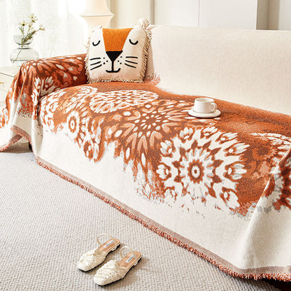 💥💖Elegante Sofabezüge aus Chenille mit Quasten, die Katzenkratzer abhalten