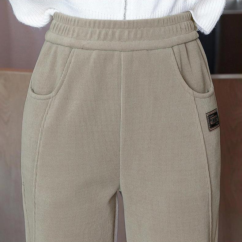 🎁Warme, mit Fleece gefütterte Hose mit hoher Taille für Frauen❄️🌞