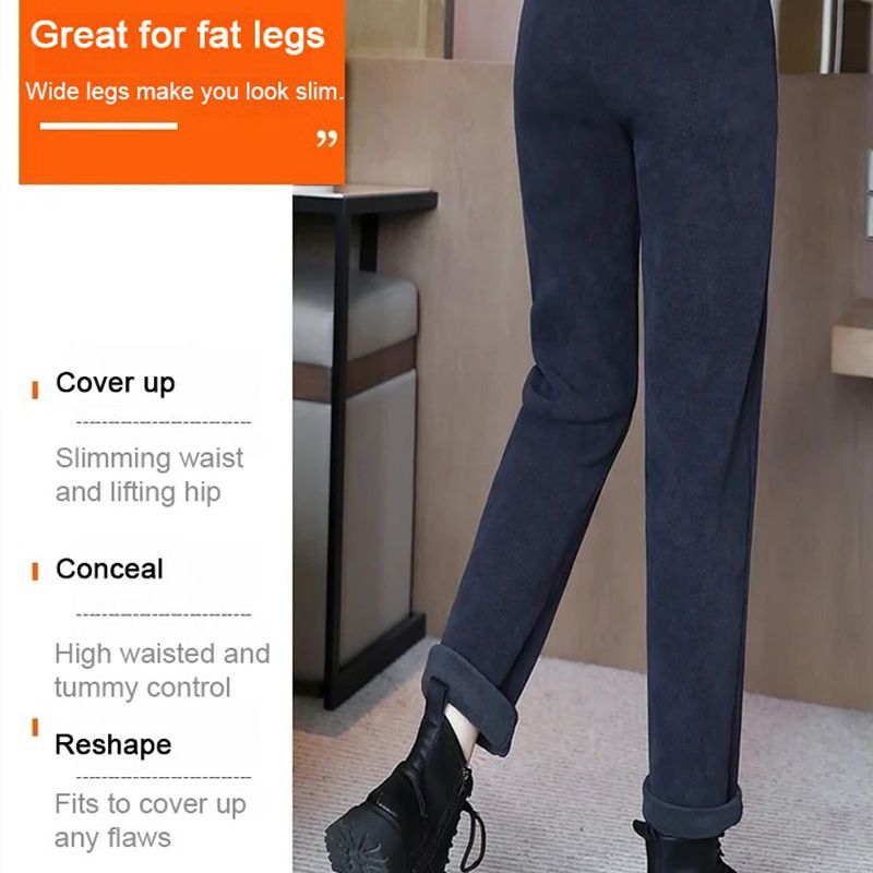 🎁Warme, mit Fleece gefütterte Hose mit hoher Taille für Frauen❄️🌞