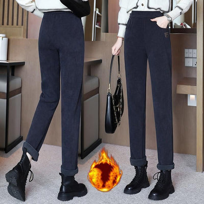 🎁Warme, mit Fleece gefütterte Hose mit hoher Taille für Frauen❄️🌞
