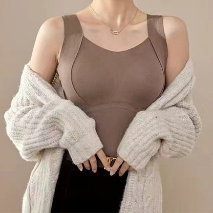 🌟Verdicktes, warmes Tanktop mit integrierter BH-Einlage