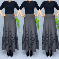 ✨Eleganter A-Linien-Rock aus Kunstwolle mit hoher Taille für Damen👗💖