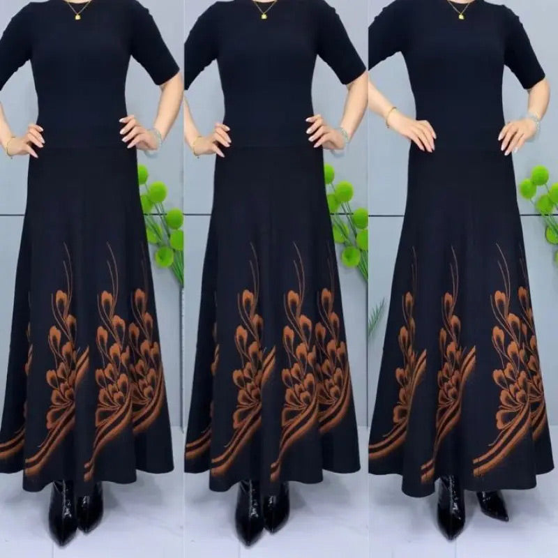 ✨Eleganter A-Linien-Rock aus Kunstwolle mit hoher Taille für Damen👗💖