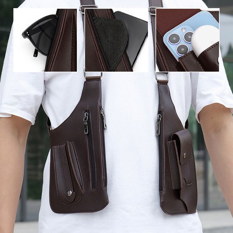 🎁😎Taktische Tasche mit Diebstahlschutz und mehreren Taschen sowie doppelter Schulterpartie für Herren