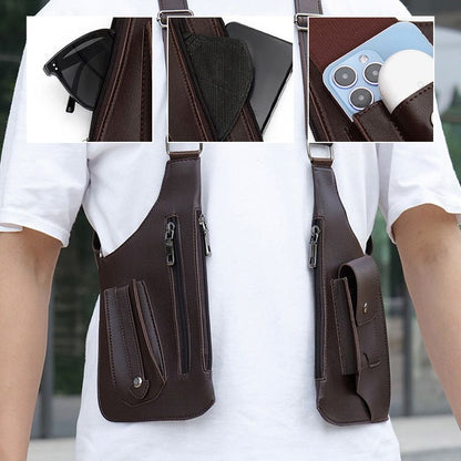 🎁😎Taktische Tasche mit Diebstahlschutz und mehreren Taschen sowie doppelter Schulterpartie für Herren