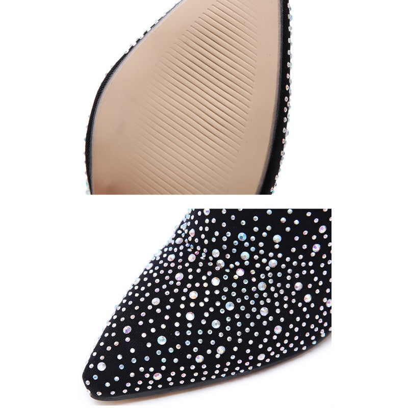 🌟50% RABATT✨Glitzernde Faux-Diamanten-Kniestiefel für Frauen👠