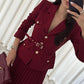 🎄✨Weihnachts-Specials 50% RABATT🎄Zweiteiliges Set aus Reversblazer und Faltenrock für Damen 👗(mit Gürtel)