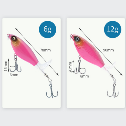 🐠🏝️Bionisches Angelköder-Set mit 3 Haken & 360° Propellerblatt✨