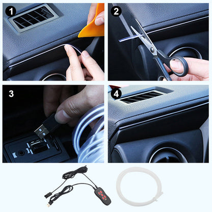 🎆✨Atmosphäre Neonstreifenlicht für Innenauto -Panel🚗
