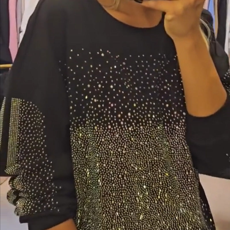 ✨Stilvoll und komfortabel✨Damenmode Glänzend Übergröße 2-Teiliges Set