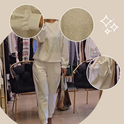 ✨Stilvoll und komfortabel✨Damenmode Glänzend Übergröße 2-Teiliges Set