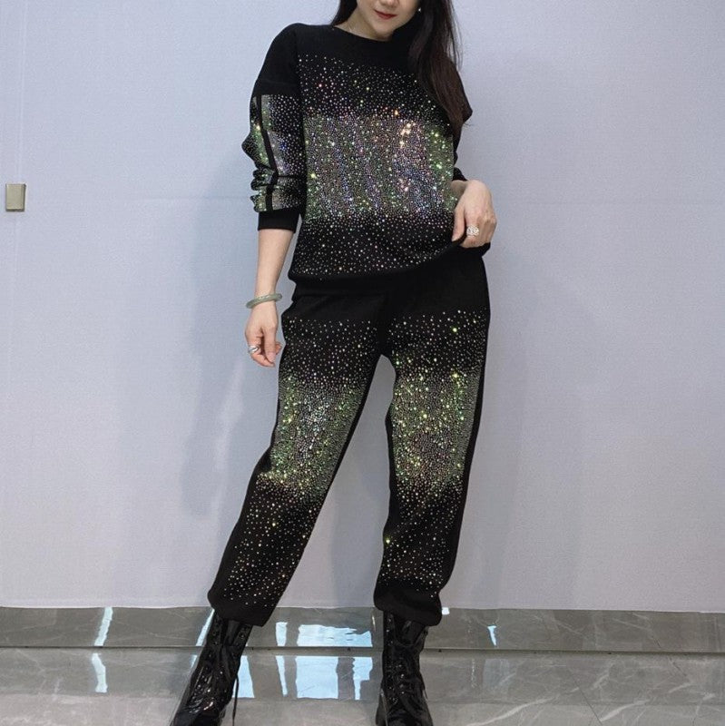 ✨Stilvoll und komfortabel✨Damenmode Glänzend Übergröße 2-Teiliges Set