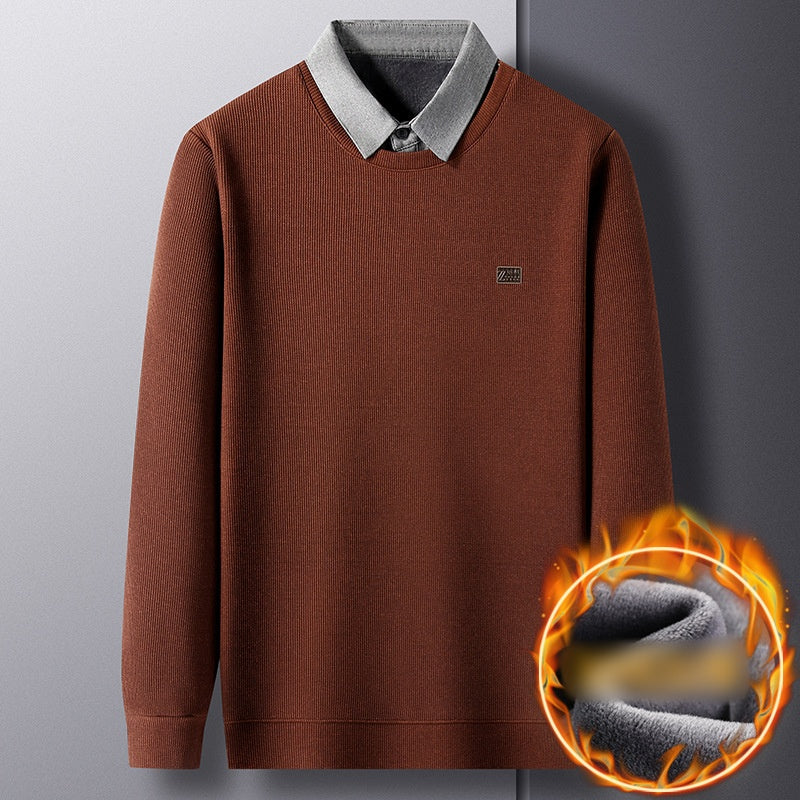 👍Falscher zweiteiliger warmer Strickpullover für Herren💥