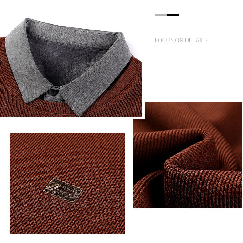 👍Falscher zweiteiliger warmer Strickpullover für Herren💥