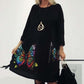 🌈Lockeres Kleid mit Schmetterlingsdruck und Rundhalsausschnitt für Damen👗🎁