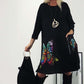 🌈Lockeres Kleid mit Schmetterlingsdruck und Rundhalsausschnitt für Damen👗🎁