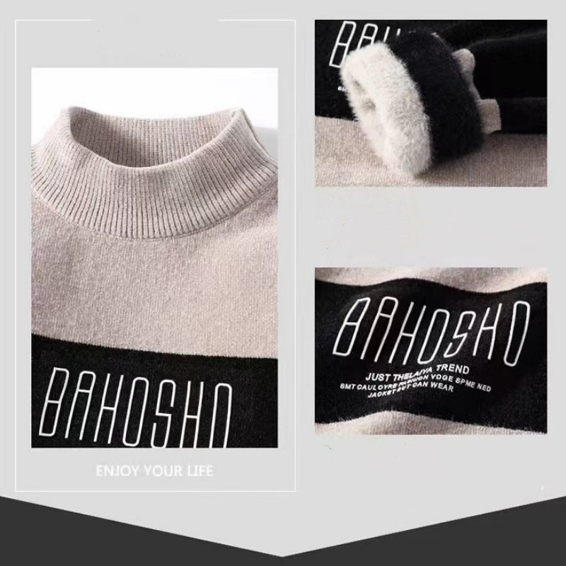 ✨Winterangebot💖Gestrickter Pullover mit Rundhalsausschnitt für Herren, gestreift